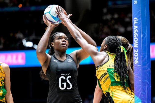 New Zealand Silver Ferns v Jamaica Commonwealth Games Netball Final Grace Nweke of New Zealand, New Zealand Silver Ferns v Jamaica, Grand Final netball match of the 2026 Glasgow Commonwealth Games at OVO Hydro, Glasgow, Scotland on Sunday 2 August 2026. Photo: Jayne Russell Glasgow Scotland Copyright: xx