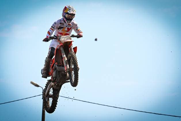 Belgian Sacha Coenen pictured in action during the motocross MX2 Grand Prix Flanders, race 14 20 of the FIM Motocross World Championship, WM, Weltmeisterschaft Sunday, August 2, 2026, in Lommel. JILLxDELSAUX  x182629018x