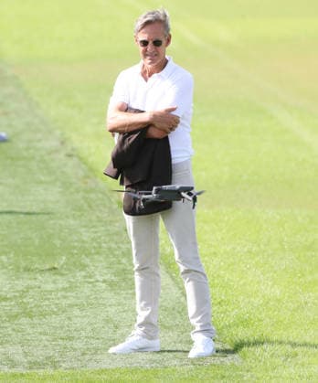 IPA87195204 - Cardiff, July 31, 2026. AS Roma training sessions at the 2026–2027 training camp. Pictured: CEO Galantic watches the training sessions& xD;(Photo by Gino Mancini)  Copyright: xGinoxMancini IPAxSportx xx 87195204