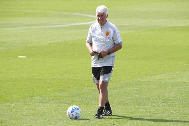 IPA87195205 - Cardiff, July 31, 2026. AS Roma training sessions at the 2026–2027 training camp. Pictured: Gasperini (Photo by Gino Mancini)  Copyright: xGinoxMancini IPAxSportx xx 87195205