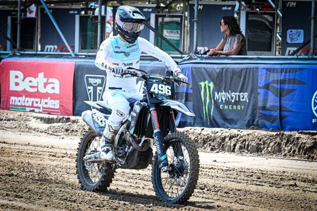 Undefined athlete pictured in action during the motocross MX2 Grand Prix Flanders, race 14 20 of the FIM Motocross World Championship, WM, Weltmeisterschaft Sunday, August 2, 2026, in Lommel. JILLxDELSAUX  x182628984x