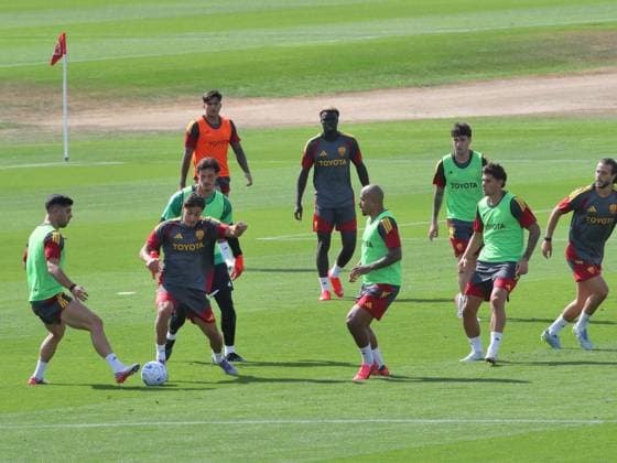 IPA87195187 - Cardiff, July 31, 2026. AS Roma training sessions at the 2026–2027 training camp. Pictured: Practice match (Photo by Gino Mancini)  Copyright: xGinoxMancini IPAxSportx xx 87195187