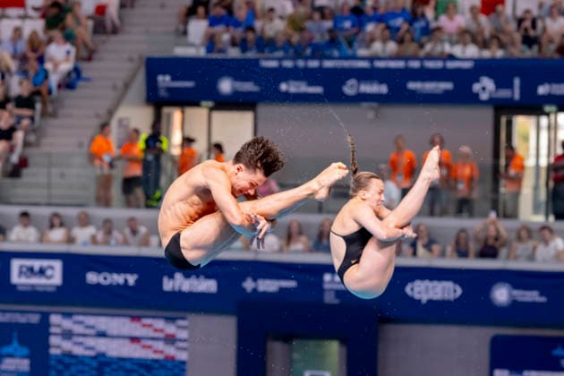 France, Paris, Centre Aquatique Olympique Metropole du Grand Paris, 02.08.2026, European Aquatics Championships Artistic Swimming, Day 3, Mixed 3m Synchro Final, Lena Hentschel and Luis Carlo Avila Sanchez of Germany, Photo by Eibner Pressefoto Tino Henschel European Aquatics Championships Artistic Swimming, Day 3, Mixed 3m Synchro Final Paris *** France, Paris, Centre Aquatique Olympique Metropole du Grand Paris, August 2, 2026, European Aquatics Championships – Artistic Swimming, Day 3, Mixed 3m Synchro Final, Lena Hentschel and Luis Carlo Avila Sanchez of Germany, Photo by Eibner Pressefoto Tino Henschel European Aquatics Championships Artistic Swimming, Day 3, Mixed 3m Synchro Final, Paris Copyright: xEibnerxPressefotox