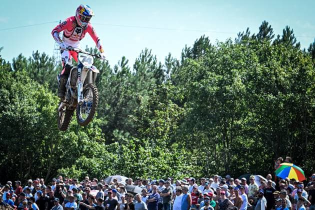 Dutch Kay de Wolf pictured in action during the motocross MXGP Grand Prix Flanders, race 14 20 of the FIM Motocross World Championship, WM, Weltmeisterschaft Sunday, August 2, 2026, in Lommel. JILLxDELSAUX  x182632003x