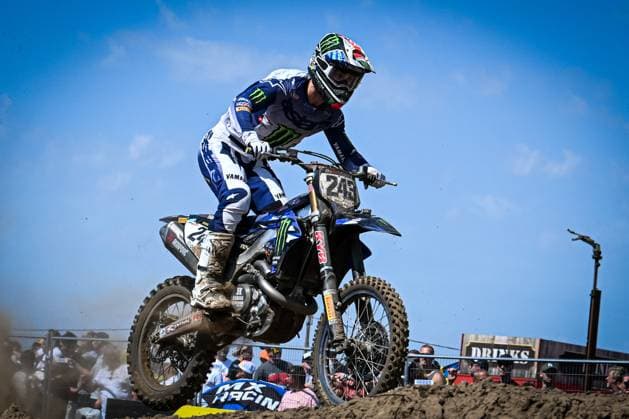 Slovenian Tim Gajser pictured in action during the motocross MXGP Grand Prix Flanders, race 14 20 of the FIM Motocross World Championship, WM, Weltmeisterschaft Sunday, August 2, 2026, in Lommel. JILLxDELSAUX  x182631981x