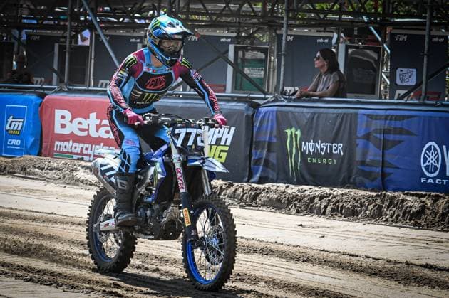Undefined athlete pictured in action during the motocross MX2 Grand Prix Flanders, race 14 20 of the FIM Motocross World Championship, WM, Weltmeisterschaft Sunday, August 2, 2026, in Lommel. JILLxDELSAUX  x182628883x