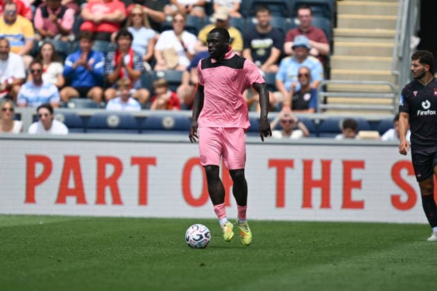 HARRISON, NJ - AUGUST 02: Sunderland forward Brian Brobbey 9 is shown during the friendly match between Wrexham AFC and Sunderland AFC on August 2nd, 2026 at Subaru Park in Chester, PA. (Photo by Terence Lewis Icon Sportswire) SOCCER: AUG 02 Wrexham AFC v Sunderland AFC EDITORIAL USE ONLY Icon260802013
