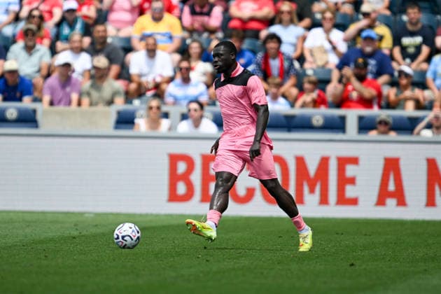 HARRISON, NJ - AUGUST 02: Sunderland forward Brian Brobbey 9 is shown during the friendly match between Wrexham AFC and Sunderland AFC on August 2nd, 2026 at Subaru Park in Chester, PA. (Photo by Terence Lewis Icon Sportswire) SOCCER: AUG 02 Wrexham AFC v Sunderland AFC EDITORIAL USE ONLY Icon260802014