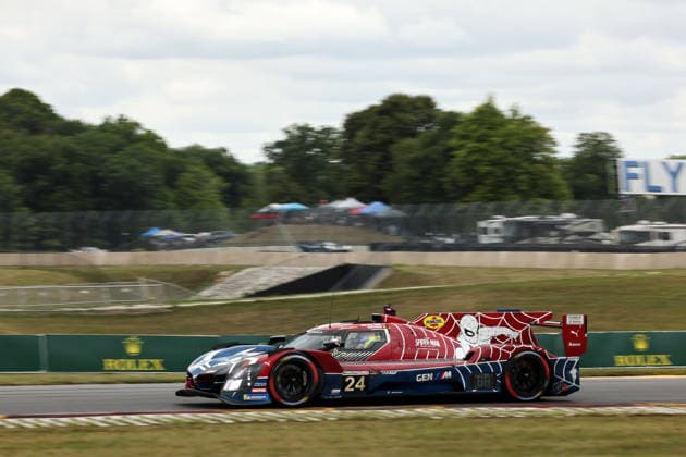 Sheldon van der Linde (RSA) und Dries Vanthoor (BEL) BMW M Hybrid V8 24 in Super-Man Brand New Day Livery, Rennen, BMW M Team WRT, 02.082026, Strecke Road America in Elkart Lake, Wisconsin, USA, Hypercar der IMSA Rennserie *** Sheldon van der Linde (RSA) and Dries Vanthoor (BEL) in the BMW M Hybrid V8 24 with Super Man Brand New Day livery, race, BMW M Team WRT, February 8, 2026, Road America circuit in Elkart Lake, Wisconsin, USA, Hypercar class of the IMSA racing series