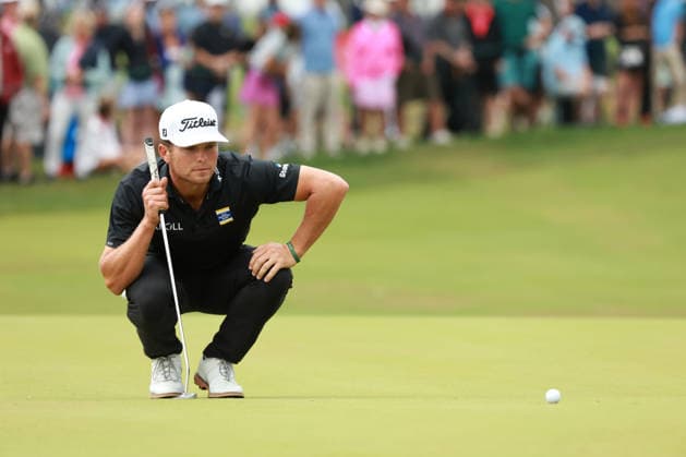 Rocket Classic DETROIT, MICHIGAN - AUGUST 2: Michael Brennan of the United States lines up his putt on the 9th green during the final round of the Rocket Classic 2026 at the Detroit Country Club in Detroit, Michigan, MI, USA Sunday, August 2, 2026. Detroit Michigan United States  Copyright: xJorgexLemusx originalFilename:lemus-rocketcl260802_np0w9.jpg
