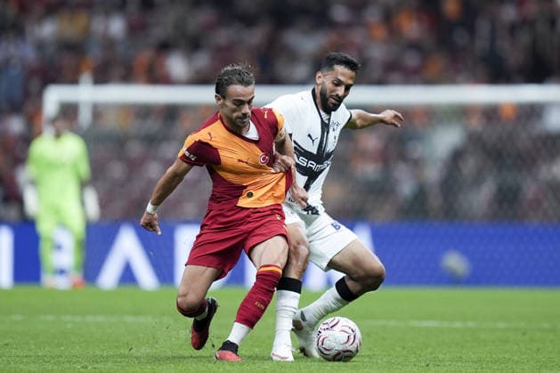 Galatasaray v Rennes - Friendlies ISTANBUL, TURKIYE - AUGUST 2: Yunus Akgun (L) of Galatasaray in action against Moussa Al Tamari (R) of Rennes during friendlies between Galatasaray and Rennes at RAMS Park in Istanbul, Turkiye on August 2, 2026. Arife Karakum Anadolu Istanbul Turkey. Editorial use only. Please get in touch for any other usage.  Copyright: x2026xAnadoluxArifexKarakumx