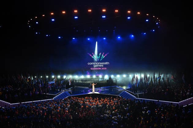 COM26 CLOSING CEREMONY, Australian singer Delta Goodrem performs during the Closing Ceremony of the Glasgow 2026 Commonwealth Games at The Hydro in Glasgow, Scotland, Sunday, August 2, 2026. ( NO ARCHIVING, EDITORIAL USE ONLY GLASGOW UNITED KINGDOM  Copyright: xLUKASxCOCHx 20260803121059373950