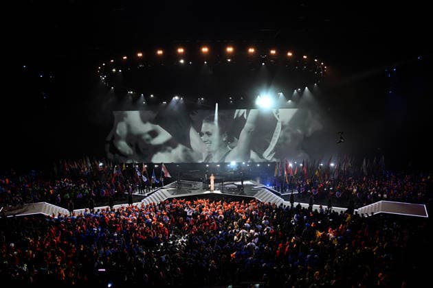 COM26 CLOSING CEREMONY, Australian singer Delta Goodrem performs during the Closing Ceremony of the Glasgow 2026 Commonwealth Games at The Hydro in Glasgow, Scotland, Sunday, August 2, 2026. ( NO ARCHIVING, EDITORIAL USE ONLY GLASGOW UNITED KINGDOM  Copyright: xLUKASxCOCHx 20260803173216544999
