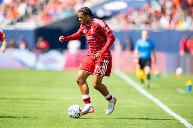 Football - Pre-Season - Liverpool FC v Leeds United FC CHICAGO, USA - Sunday, August 2, 2026: Liverpool s Rio Ngumoha during a pre-season friendly match between Liverpool FC and Leeds United at Soldier Field. (Photo by David Rawcliffe Propaganda) CHICAGO Endeavor Health Performance Cent ILLINOIS UNITED STATES OF AMERICA  Copyright: xDavidxRawcliffex P2026-08-02-Liverpool_Leeds-25