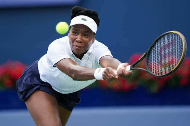 National Bank Open 2026 - Day 2 TORONTO, CANADA - AUGUST 2 : Venus Williams of the United States in action against Kamilla Rakhimova of Uzbekistan in the round of 128 during the WTA, Tennis Damen 1000 National Bank Open in Toronto, Ontario, Canada on August 2, 2026. Mert Alper Dervis Anadolu Toronto Canada. Editorial use only. Please get in touch for any other usage.  Copyright: x2026xAnadoluxMertxAlperxDervisx