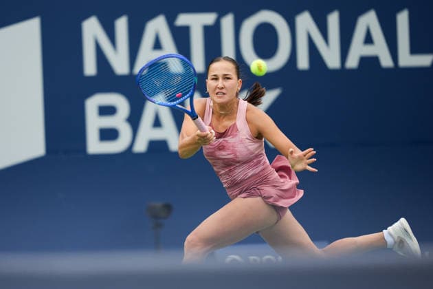 National Bank Open 2026 - Day 2 TORONTO, CANADA - AUGUST 2 : Kamilla Rakhimova of Uzbekistan in action against Venus Williams of the United States in the round of 128 during the WTA, Tennis Damen 1000 National Bank Open in Toronto, Ontario, Canada on August 2, 2026. Mert Alper Dervis Anadolu Toronto Canada. Editorial use only. Please get in touch for any other usage.  Copyright: x2026xAnadoluxMertxAlperxDervisx