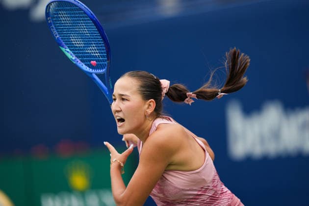 National Bank Open 2026 - Day 2 TORONTO, CANADA - AUGUST 2 : Kamilla Rakhimova of Uzbekistan in action against Venus Williams of the United States in the round of 128 during the WTA, Tennis Damen 1000 National Bank Open in Toronto, Ontario, Canada on August 2, 2026. Mert Alper Dervis Anadolu Toronto Canada. Editorial use only. Please get in touch for any other usage.  Copyright: x2026xAnadoluxMertxAlperxDervisx