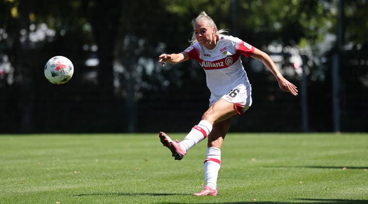 2026.08.02, Deutschland, Stuttgart, Fußball VfB Stuttgart Frauen vs. Spvgg Greuther Fürth, Janina Hechler (VfB) *** August 2, 2026, Germany, Stuttgart, Soccer: VfB Stuttgart Women vs. Spvgg Greuther Fürth, Janina Hechler (VfB)