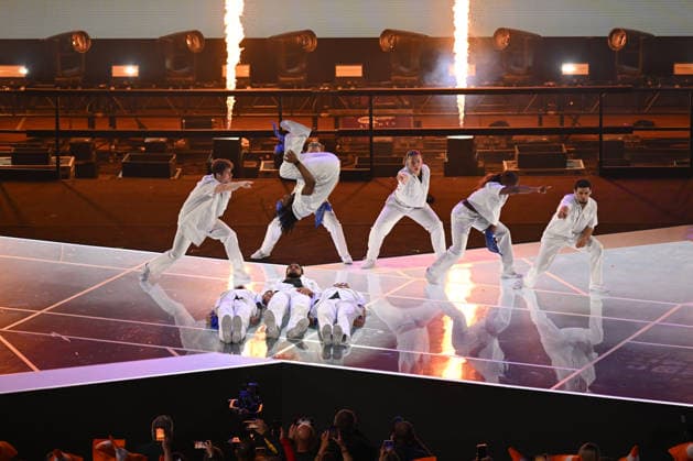 COM26 CLOSING CEREMONY, Diversity perform during the Closing Ceremony of the Glasgow 2026 Commonwealth Games at The Hydro in Glasgow, Scotland, Sunday, August 2, 2026. ( NO ARCHIVING, EDITORIAL USE ONLY GLASGOW UNITED KINGDOM  Copyright: xLUKASxCOCHx 20260803176901596500