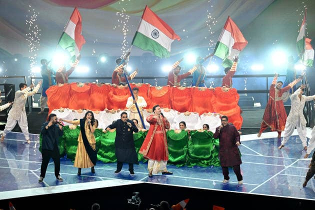 COM26 CLOSING CEREMONY, Indian performers during the Closing Ceremony of the Glasgow 2026 Commonwealth Games at The Hydro in Glasgow, Scotland, Sunday, August 2, 2026. ( NO ARCHIVING, EDITORIAL USE ONLY GLASGOW UNITED KINGDOM  Copyright: xLUKASxCOCHx 20260803153136279740