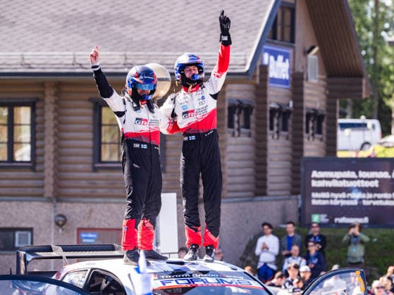 August 2, 2026, JyvoÂ¤Skylo, Finland: Driver Sami Pajari And Co-Driver Marko Salminen Of The Team Toyota Gazoo Racing Wrt,Toyota Gr Yaris Rally1 ,In Celebrating The Final Podium During Fia World Rally Championship WRC, Motorsport Rallye, WM Secto Rally Finland 2026 2026 02 August ,JyvoÂ¤skyloÂ¤, Finland WRC Secto Rally Finland 2026  - ZUMAb336 20260802_zsp_b336_015 Copyright: xLucaxBarsalix