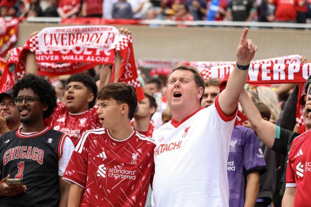 CHICAGO, USA - August 2: Liverpool supporters are seen before during the club friendly game between Liverpool F.C. and Leeds Unites F.C. at Soldier Field on Sunday, August 2 in Chicago, USA  Copyright: xShainaxBenhiyoun SPPx Sportspressphoto_SPR199743