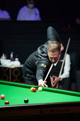 SHANGHAI, CHINA - AUGUST 02: Judd Trump of England plays a shot in the Final match against Kyren Wilson of England on Day 7 of the 2026 Snooker Shanghai Masters at Luwan Gymnasium on August 2, 2026 in Shanghai, China.  Copyright: xTaixChengzhex 111657774393