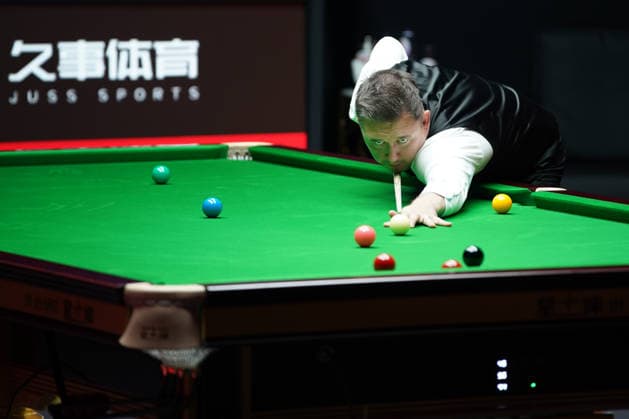 SHANGHAI, CHINA - AUGUST 02: Kyren Wilson of England plays a shot in the Final match against Judd Trump of England on Day 7 of the 2026 Snooker Shanghai Masters at Luwan Gymnasium on August 2, 2026 in Shanghai, China.  Copyright: xTaixChengzhex 111657774394