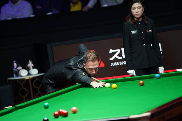 SHANGHAI, CHINA - AUGUST 02: Judd Trump of England plays a shot in the Final match against Kyren Wilson of England on Day 7 of the 2026 Snooker Shanghai Masters at Luwan Gymnasium on August 2, 2026 in Shanghai, China.  Copyright: xTaixChengzhex 111657727923