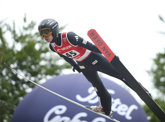 FIS Ski jumping, Skispringen, Ski, nordisch World Cup in Wisla 2026 Poland Valentin Foubert seen in action during the individual competition of the FIS Ski Jumping World Cup in Wisla 2026. Wisla Poland Copyright: xDamianxKlamkax xSOPAxImagesx D_KLAMKA_020826_226
