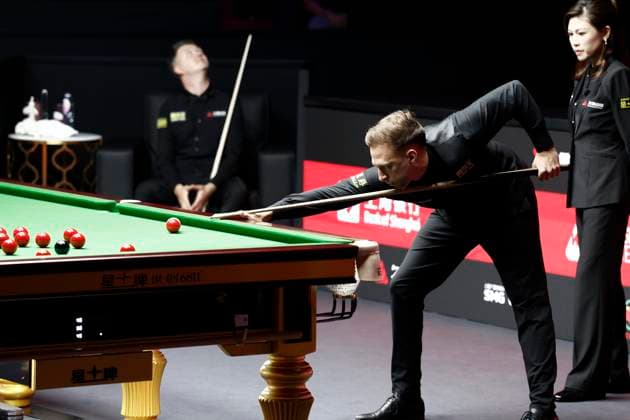SHANGHAI, CHINA - AUGUST 02: Judd Trump of England plays a shot in the Final match against Kyren Wilson of England on Day 7 of the 2026 Snooker Shanghai Masters at Luwan Gymnasium on August 2, 2026 in Shanghai, China.  Copyright: xChinaxNewsxServicex 111657843419