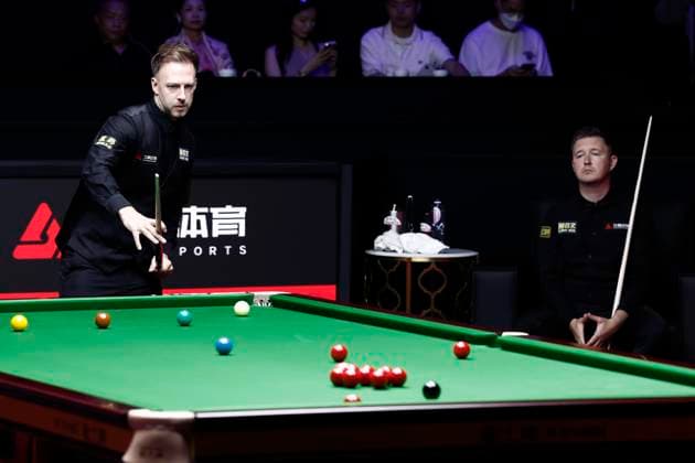 SHANGHAI, CHINA - AUGUST 02: Kyren Wilson of England plays a shot in the Final match against Judd Trump of England on Day 7 of the 2026 Snooker Shanghai Masters at Luwan Gymnasium on August 2, 2026 in Shanghai, China.  Copyright: xChinaxNewsxServicex 111657844020