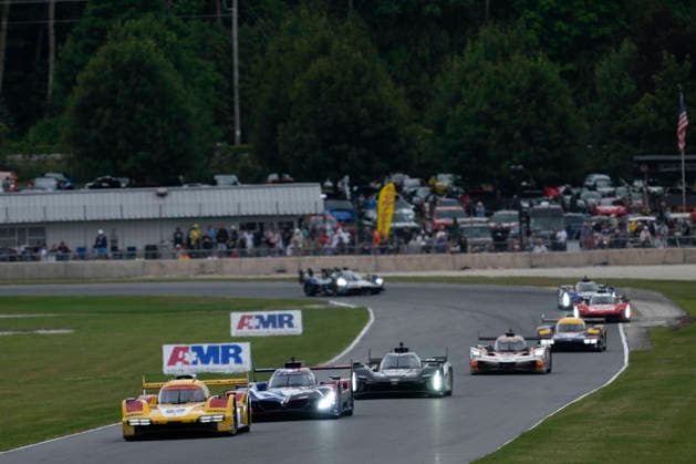 August 2, 2026, Elkhart Lake, Wisconsin, USA: The 7 Porsche Penske Motorsport, Porsche 963, GTP, driven by Felipe Nasr and Julien Andlauer, leads a pack of cars during the IMSA 6 hour sportscar race at Road America. Elkhart Lake USA - ZUMAd212 20260802_zsp_d212_007 Copyright: xRichardxDolex