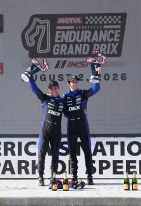 August 2, 2026, Elkhart Lake, Wisconsin, USA: Filipe Albuquerque and Ricky Taylor, drivers of the 10 Wayne Taylor Racing Cadillac GTP, celebrate in Victory Lane after winning IMSA 6 hour sportscar race at Road America. IMSA, Road America  - ZUMAd212 20260802_zsp_d212_048 Copyright: xRichardxDolex