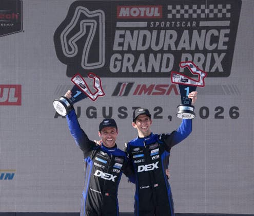 August 2, 2026, Elkhart Lake, Wisconsin, USA: Filipe Albuquerque and Ricky Taylor, drivers of the 10 Wayne Taylor Racing Cadillac GTP, celebrate in Victory Lane after winning IMSA 6 hour sportscar race at Road America. Elkhart Lake USA - ZUMAd212 20260802_zsp_d212_049 Copyright: xRichardxDolex