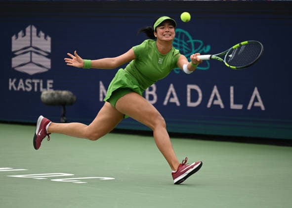 WASHINGTON, DC - AUGUST 02: Alexandra Eala of the Philippines returns a shot in the Women s Singles Final match against Jessica Pegula of the United States on day 7 of the Mubadala Citi DC Open 2026 at William H.G. FitzGerald Tennis Center on August 2, 2026 in Washington, DC.  Copyright: xChinaxNewsxServicex 111657851768