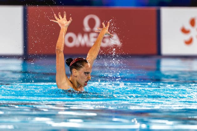 SWIMMING - EAC 2026 PARIS,FRANCE,03.AUG.26 - SWIMMING - European Aquatics Championships Paris 2026, artistic swimming, solo free. Image shows Barbora Kalvodova (CZE).  GEPAxpictures xPhilippxBrem