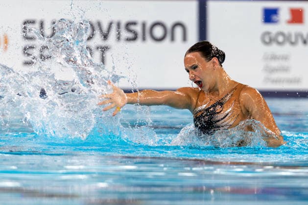SWIMMING - EAC 2026 PARIS,FRANCE,03.AUG.26 - SWIMMING - European Aquatics Championships Paris 2026, artistic swimming, solo free. Image shows Maria Valeva (BUL).  GEPAxpictures xPhilippxBrem