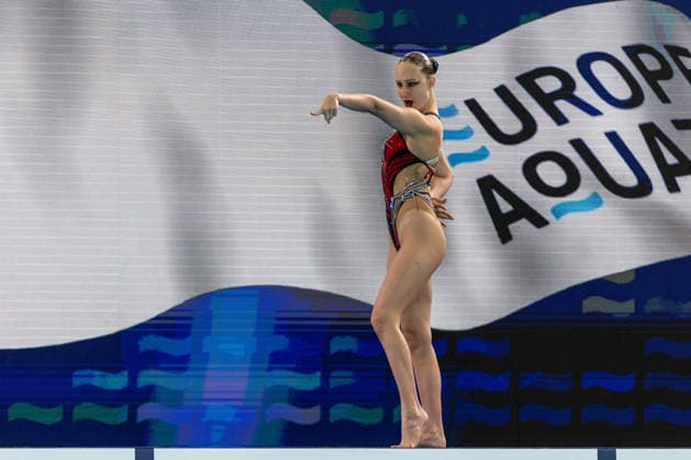 SWIMMING - EAC 2026 PARIS,FRANCE,03.AUG.26 - SWIMMING - European Aquatics Championships Paris 2026, artistic swimming, solo free. Image shows Valeria Plekhanova (NAB).  GEPAxpictures xPhilippxBrem