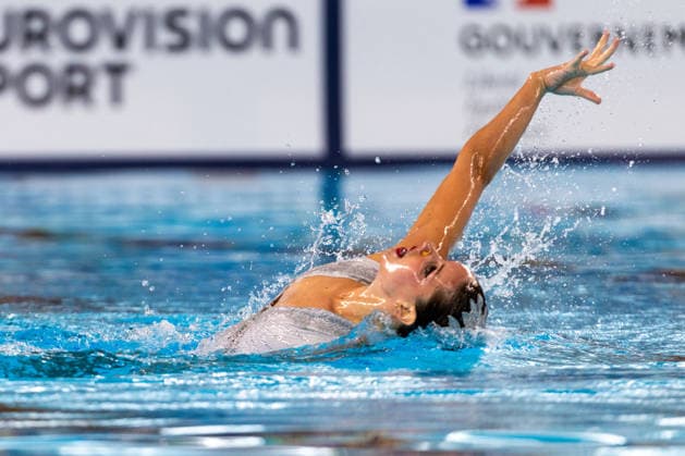 SWIMMING - EAC 2026 PARIS,FRANCE,03.AUG.26 - SWIMMING - European Aquatics Championships Paris 2026, artistic swimming, solo free. Image shows Iris Tio Casas (ESP).  GEPAxpictures xPhilippxBrem