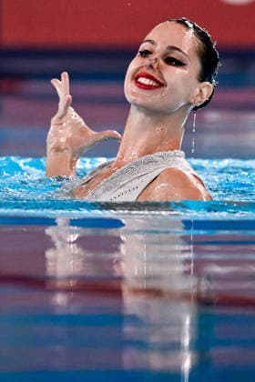 Iris Tio Casas of Spain competes in the artistic swimming Solo Free Women Final during the European Aquatics Championships at the Olympic Aquatic Center in Paris (France), August 3, 2026. Andrea Masini Deepbluemedia Insidefoto