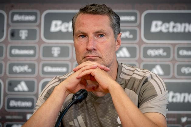 Sparta coach Brian Priske at a press conference, PK, Pressekonferenz ahead of the opening match of the third qualifying round of the Champions League between Sparta Prague and Olympique Lyon, Prague, August 3, 2026. (CTKxPhoto KaterinaxSulova) CTKPhotoP2026080303164  CTKPhotoP2026080303164