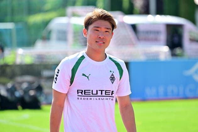 03.08.2026; Rottach-Egern; Fussball, Herren, Saison 2026 2027, Trainingslager Borussia Moenchengladbach Daiki Hashioka (Gladbach) DFL regulations prohibit any use of photographs as image sequences and or quasi-video. Stadion Am Birkenmoos Bayern Deutschland *** August 3, 2026 Rottach Egern Soccer, Men s, 2026–2027 Season, Training Camp Borussia Mönchengladbach Daiki Hashioka Gladbach DFL regulations prohibit any use of photographs as image sequences and or quasi-video Am Birkenmoos Stadium Bavaria, Germany