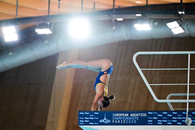 European Aquatics Championship 2026 - Preliminary Women s 10m Platform Valeria Angelina Antolino Pacheco from Spain during the preliminary women s 10m platform at the European Aquatics Championship on August 3rd, 2026 in Saint Denis, Paris, France. Photo by Tomas Stevens ABACAPRESS.COM Saint Denis France  Copyright: xStevensxTomas ABACAx