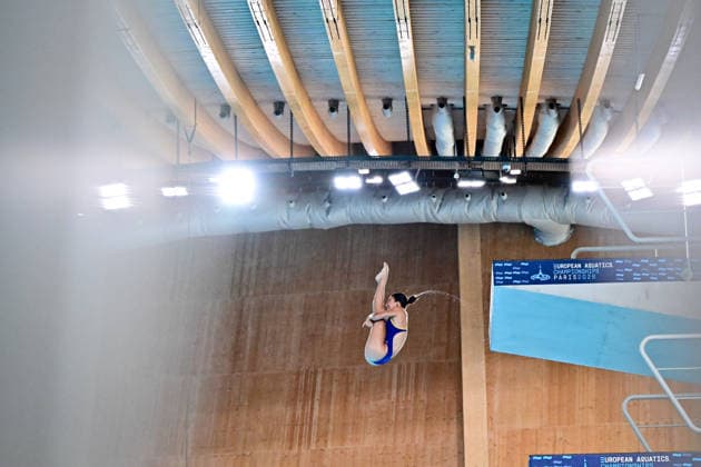 European Aquatics Championship 2026 - Preliminary Women s 10m Platform Valeria Angelina Antolino Pacheco from Spain during the preliminary women s 10m platform at the European Aquatics Championship on August 3rd, 2026 in Saint Denis, Paris, France. Photo by Tomas Stevens ABACAPRESS.COM Saint Denis France  Copyright: xStevensxTomas ABACAx