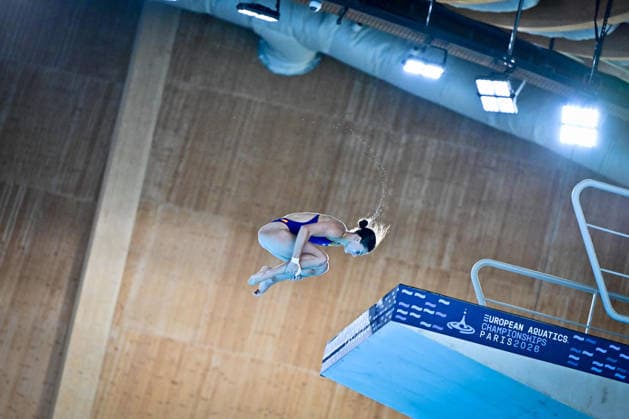European Aquatics Championship 2026 - Preliminary Women s 10m Platform Ana Carvajal San Miguel from Spain during the preliminary women s 10m platform at the European Aquatics Championship on August 3rd, 2026 in Saint Denis, Paris, France. Photo by Tomas Stevens ABACAPRESS.COM Saint Denis France  Copyright: xStevensxTomas ABACAx