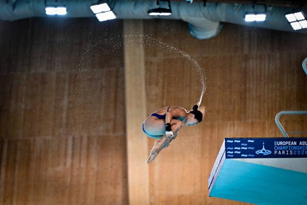European Aquatics Championship 2026 - Preliminary Women s 10m Platform Eden Cheng from Great Britain during the preliminary women s 10m platform at the European Aquatics Championship on August 3rd, 2026 in Saint Denis, Paris, France. Photo by Tomas Stevens ABACAPRESS.COM Saint Denis France  Copyright: xStevensxTomas ABACAx