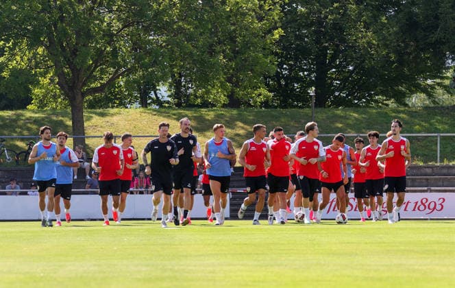 03.08.2026, Deutschland, Grassau, Fußball Bundesliga, Saison 2026 2027, Trainingslager VfB Stuttgart, *** August 3, 2026, Germany, Grassau, Bundesliga, 2026–2027 season, VfB Stuttgart training camp,