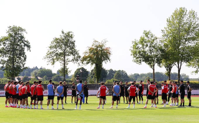 03.08.2026, Deutschland, Grassau, Fußball Bundesliga, Saison 2026 2027, Trainingslager VfB Stuttgart, *** August 3, 2026, Germany, Grassau, Bundesliga, 2026–2027 season, VfB Stuttgart training camp,