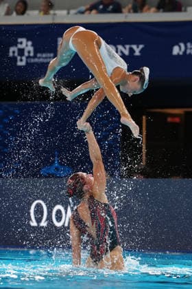 Artistic Swimming, Team Free Final, team Italy, winner of the bronze medal at the European Aquatics Championships Paris 2026, Paris, August 03, 2026 .  Copyright: xGianxMattiaxD Alberto LaPressex
